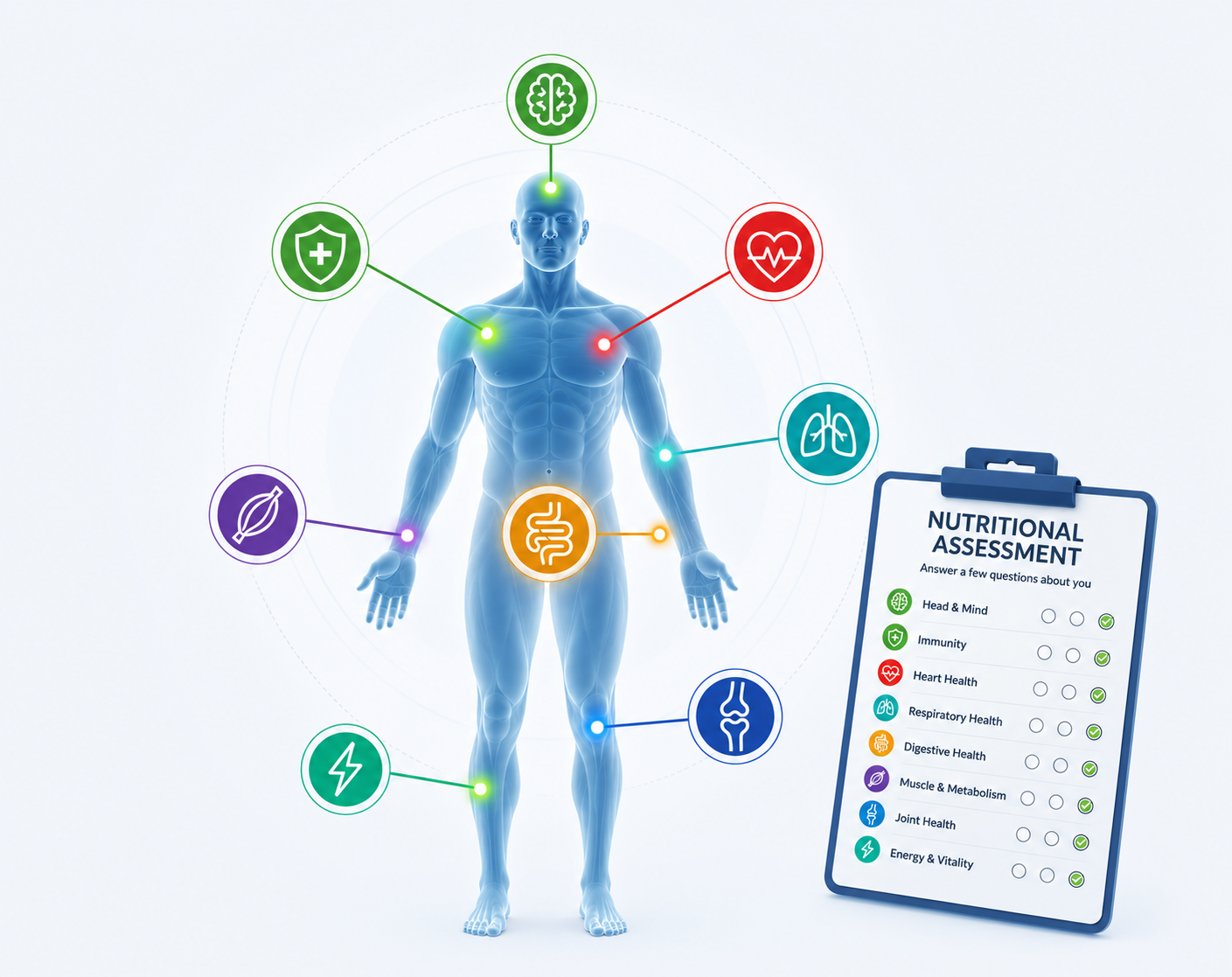 Nutritional assessment body systems